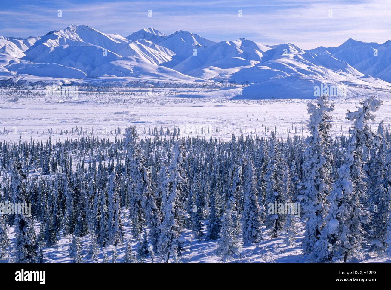 Wrangell Mountains in Wrangell-St.. Elias National Park, Alaska, USA Stockfoto