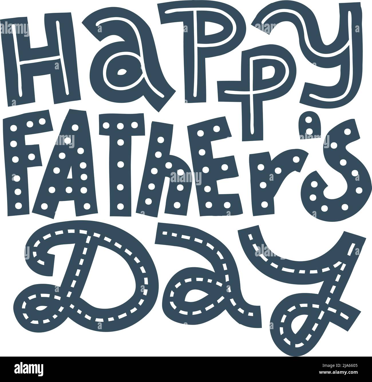 Happy Fathers Day Schriftzug. Stock Vektor