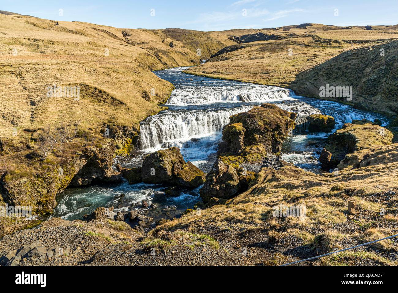 Wasserfall Skógafoss, Island Stockfoto