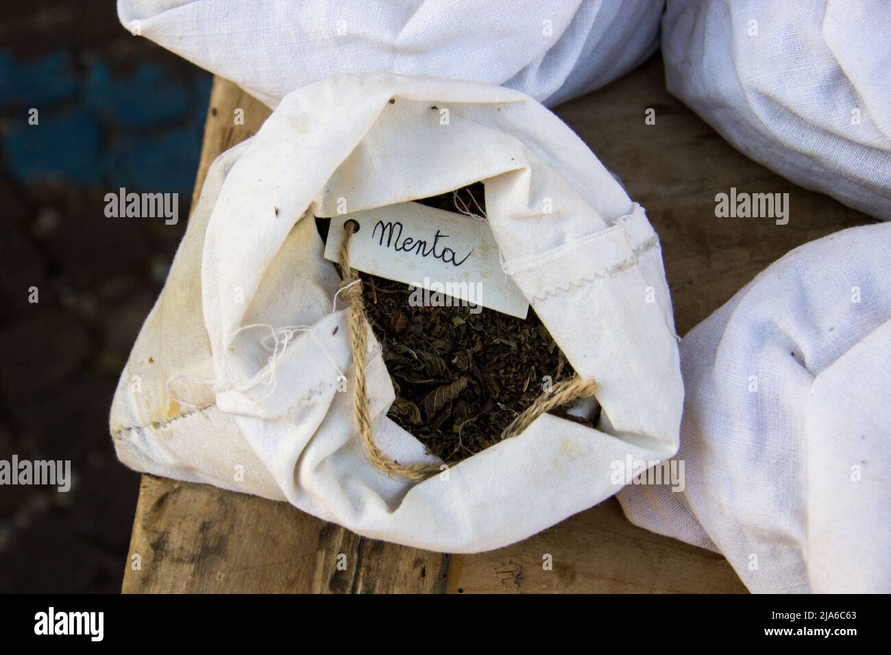 Aroma und Geschmack auf dem mittelalterlichen Markt Stockfoto