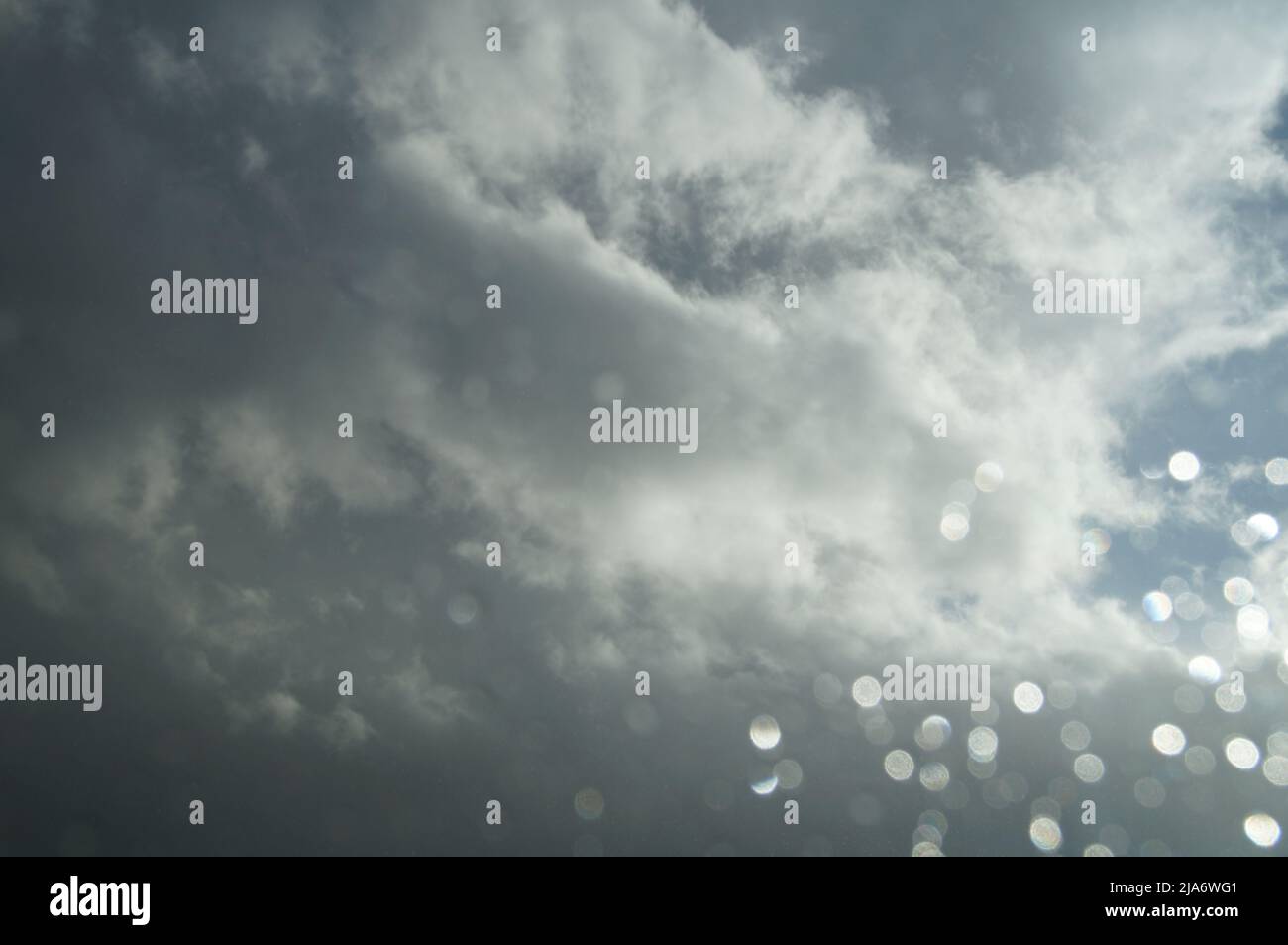 Wassertropfen auf einem Fenster Stockfoto