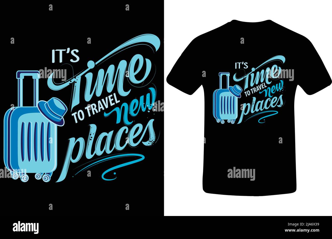T-Shirt-Design Vektor für Druck. Es ist Zeit, neue Orte zu reisen. T-Shirt-Design  für unterwegs. Abenteuer-T-Shirt-Design. Outdoor-T-Shirt-Design. Reisen  Stock-Vektorgrafik - Alamy
