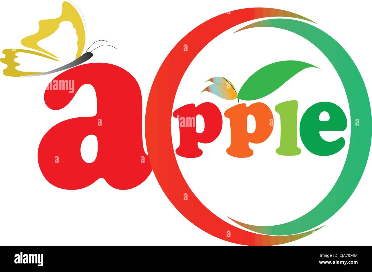 Apfelring. Vector Logo. Kampagnenkonzept. Beste Werbung Stock Vektor