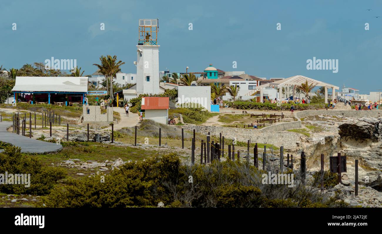 Isla Mujeres und Punta Sur. Stockfoto