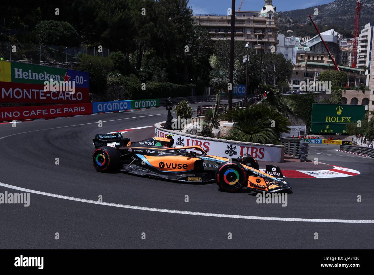 Monte Carlo Monaco 28 Mai 2022 Lando Norris Von McLaren Auf Der monte-carlo-monaco-28-mai-2022-lando-norris-von-mclaren-auf-der