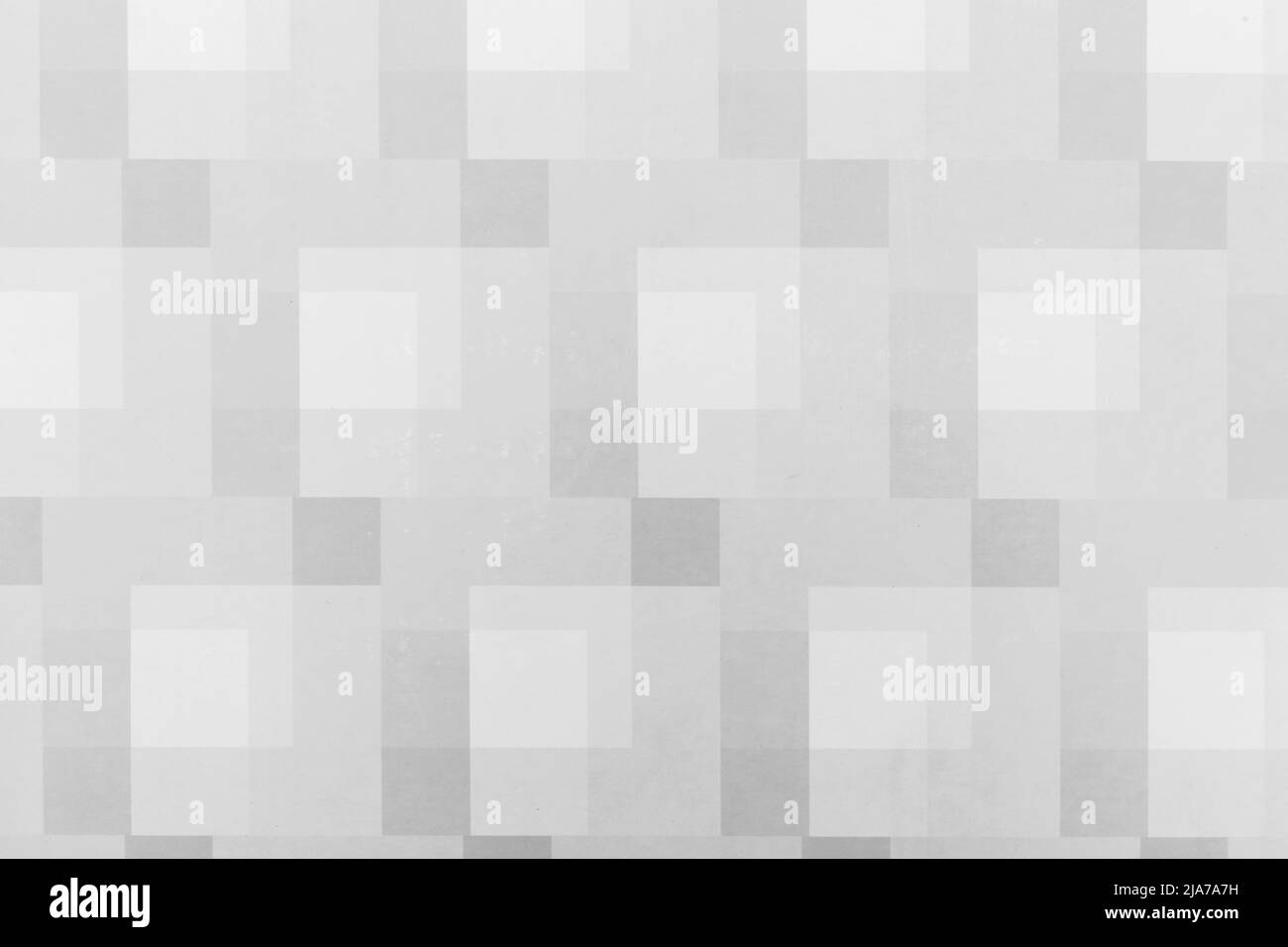 Monochrome Quadrate abstraktes Design blank grau Muster Würfel weiß Beispiel Hintergrund Textur Dekoration. Stockfoto