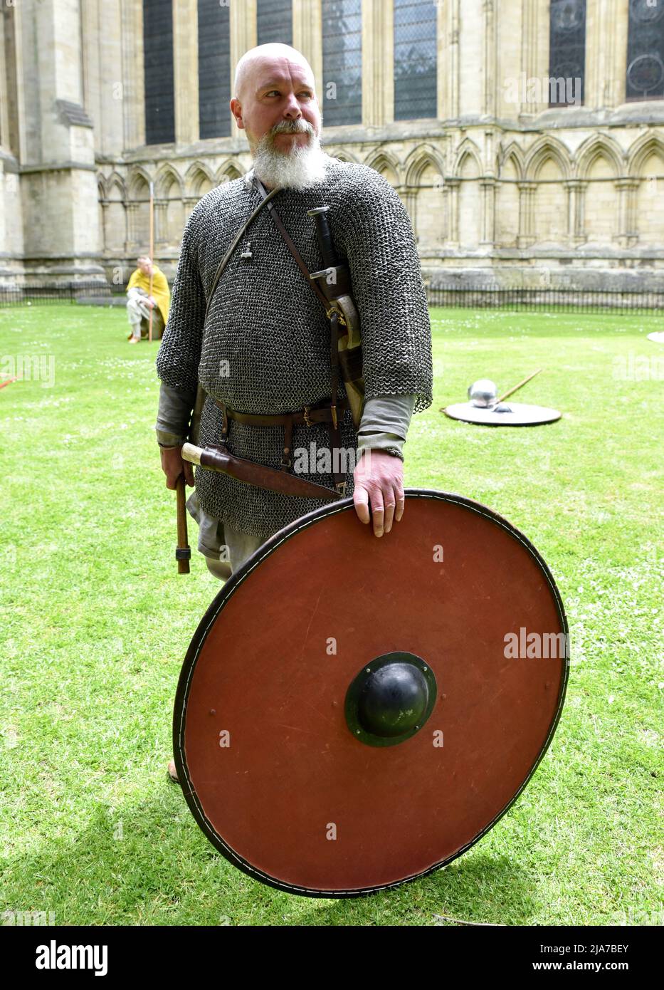 York, Yorkshire, Großbritannien. 28. Mai 2022. Menschen in York beim Jorvik Viking Festival 2022. Kredit: Matthew Chattle/Alamy Live Nachrichten Stockfoto