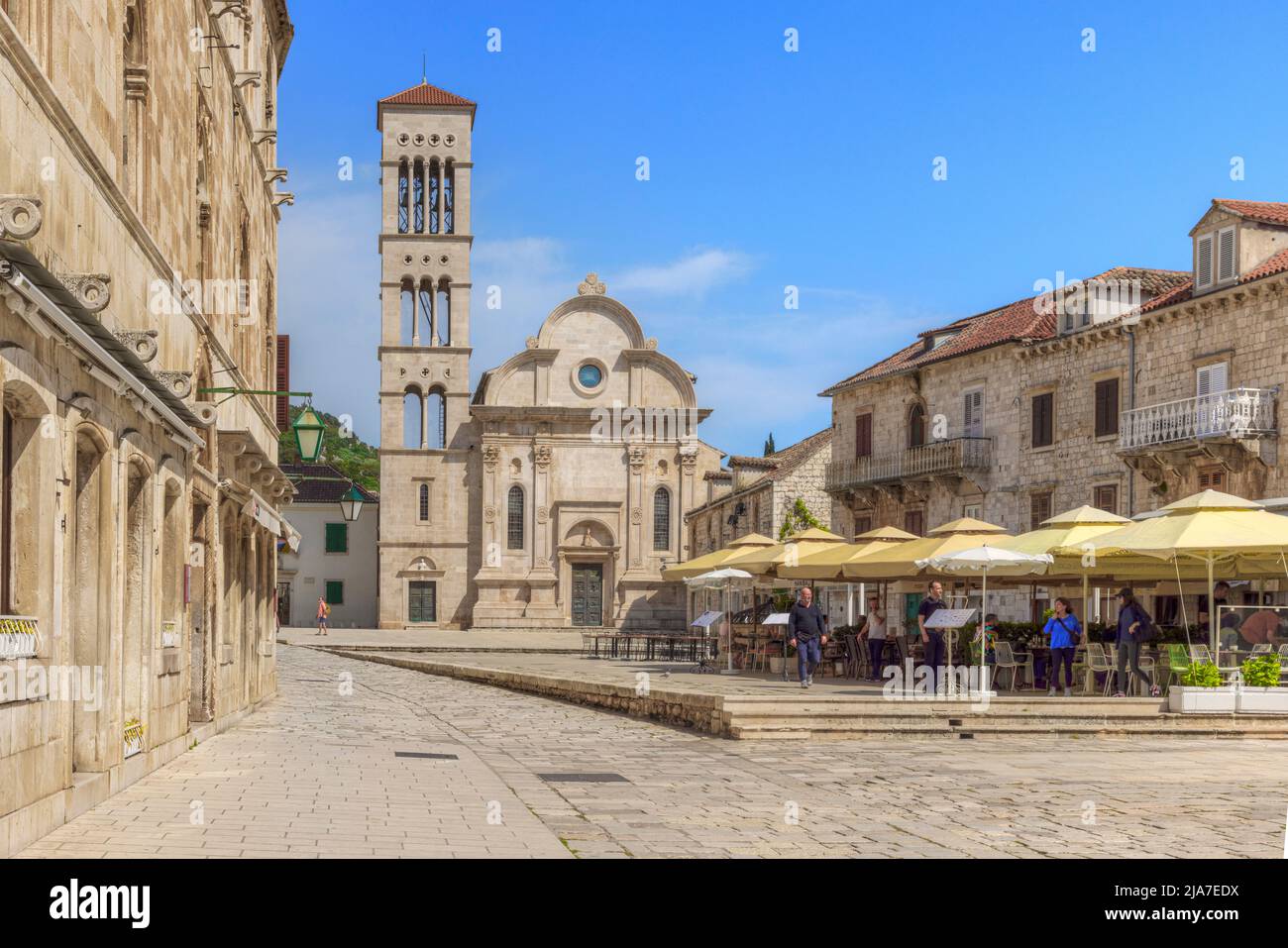 Hvar Stadt, Dalmatien, Kroatien, Europa Stockfoto