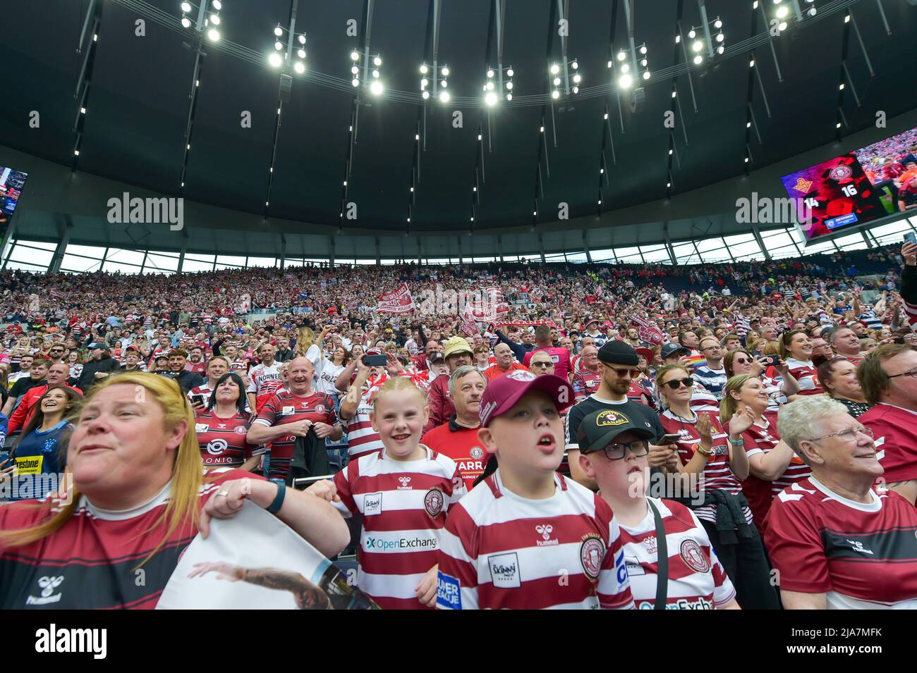 Tottenham Hotspors Stadium, London, Großbritannien. 28.. Mai 2022. Finale des Challenge Cup 2022: Huddersfield Giants V Wigan Warriors Ort: Tottenham Hotspur Stadium, England Datum: Samstag, 28. Mai Kick-off: 15:00 BST Credit: Craig Cresswell/Alamy Live News Stockfoto