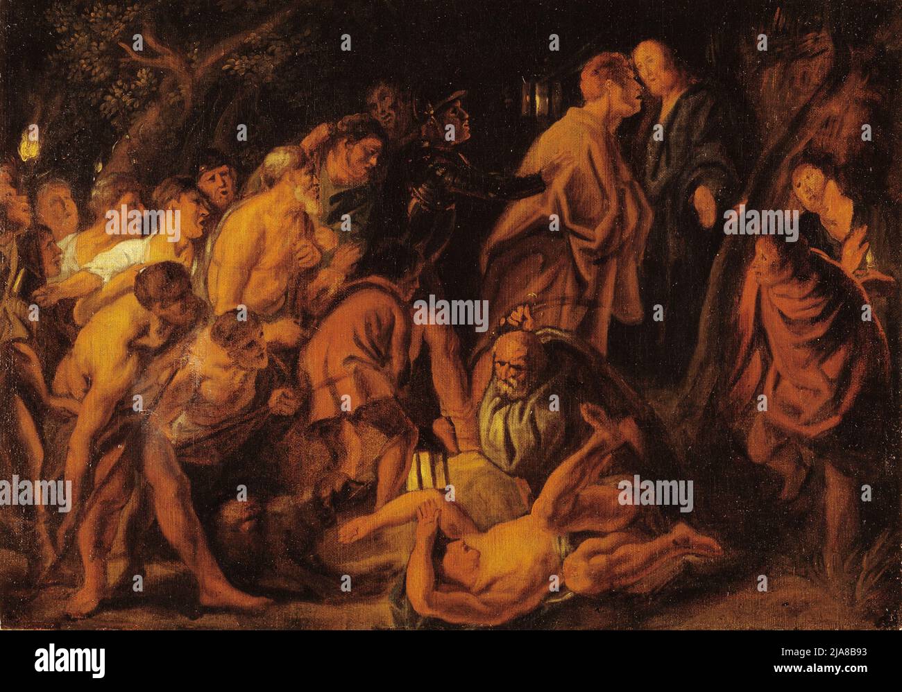 Der Verrat und die Verhaftung Christi in Gethsemane durch Jacob Jordaens Stockfoto