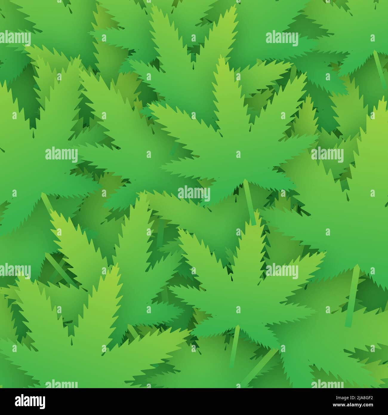 Kreatives Cannabisblatt-Muster. Vorlage für CBD Cannabidiol. Vektorgrafik Stock Vektor