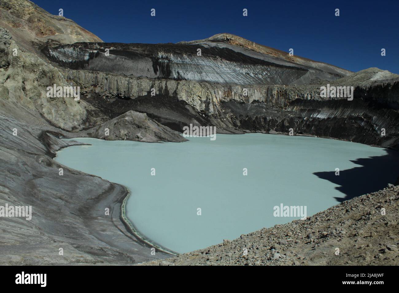 Volcan Copahue Krater Neuquen Provinz Stockfoto