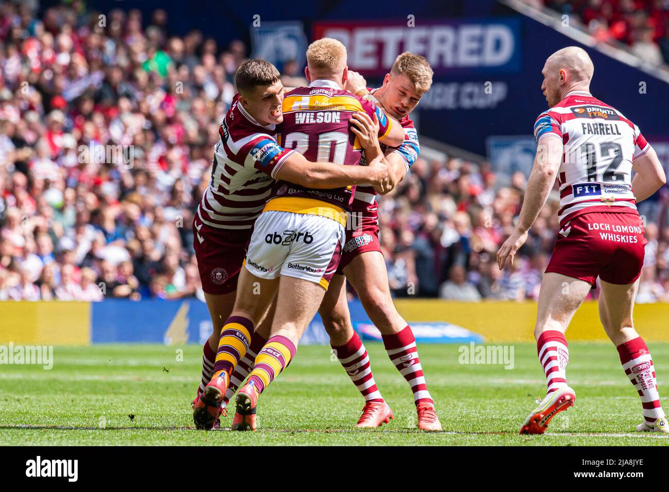 LONDON, GROSSBRITANNIEN. 28., Mai 2022. Derek Beaumont - Besitzer von ab Sonnendecks während des ab Sonnendecks 2022 Cup Finales 1895 - Featherstone Rovers vs Leigh Centurions im Tottenham Hotspur Stadium am Samstag, den 28. Mai 2022. LONDON, ENGLAND. Kredit: Taka G Wu/Alamy Live Nachrichten Stockfoto