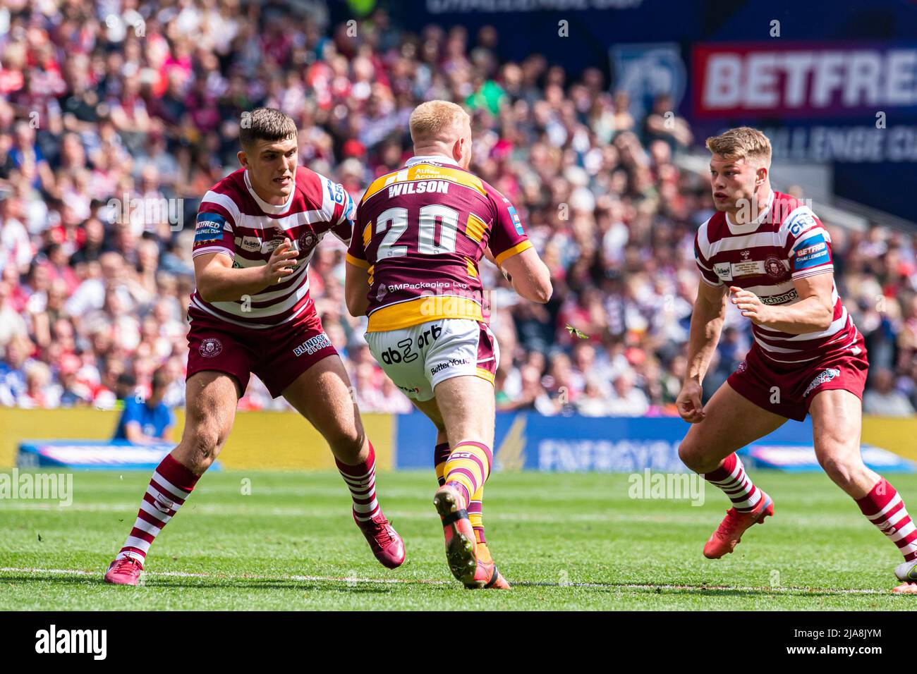 LONDON, GROSSBRITANNIEN. 28., Mai 2022. Derek Beaumont - Besitzer von ab Sonnendecks während des ab Sonnendecks 2022 Cup Finales 1895 - Featherstone Rovers vs Leigh Centurions im Tottenham Hotspur Stadium am Samstag, den 28. Mai 2022. LONDON, ENGLAND. Kredit: Taka G Wu/Alamy Live Nachrichten Stockfoto