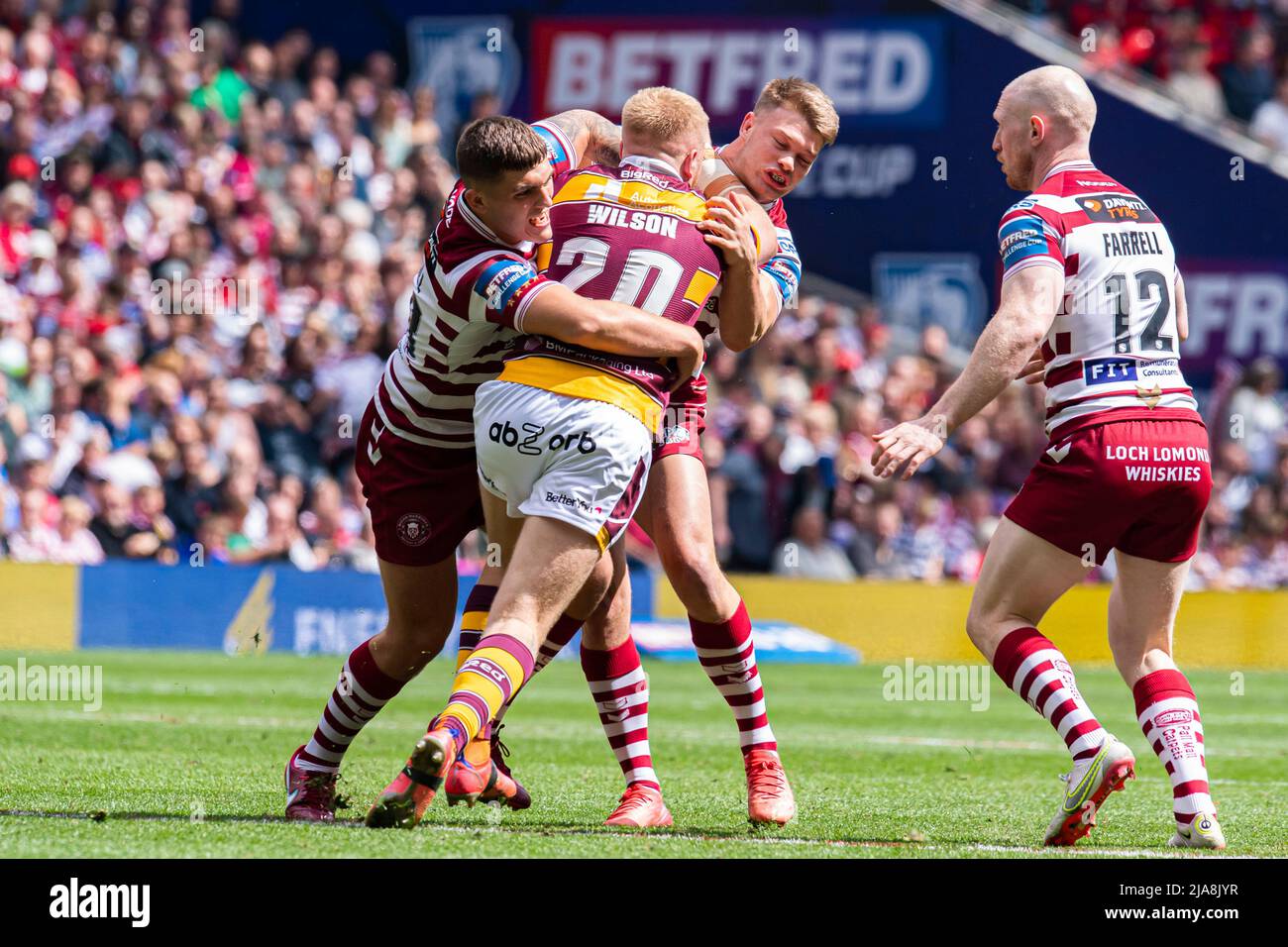 LONDON, GROSSBRITANNIEN. 28., Mai 2022. Derek Beaumont - Besitzer von ab Sonnendecks während des ab Sonnendecks 2022 Cup Finales 1895 - Featherstone Rovers vs Leigh Centurions im Tottenham Hotspur Stadium am Samstag, den 28. Mai 2022. LONDON, ENGLAND. Kredit: Taka G Wu/Alamy Live Nachrichten Stockfoto