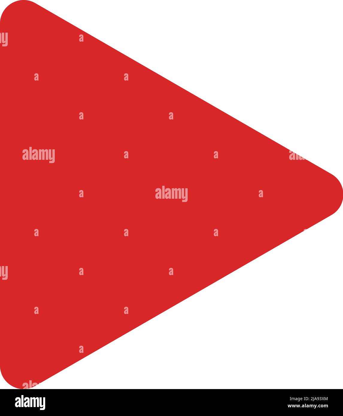 Rote Wiedergabetaste. Für Videos und Audio verwendete Vektoren. Bearbeitbarer Vektor. Stock Vektor