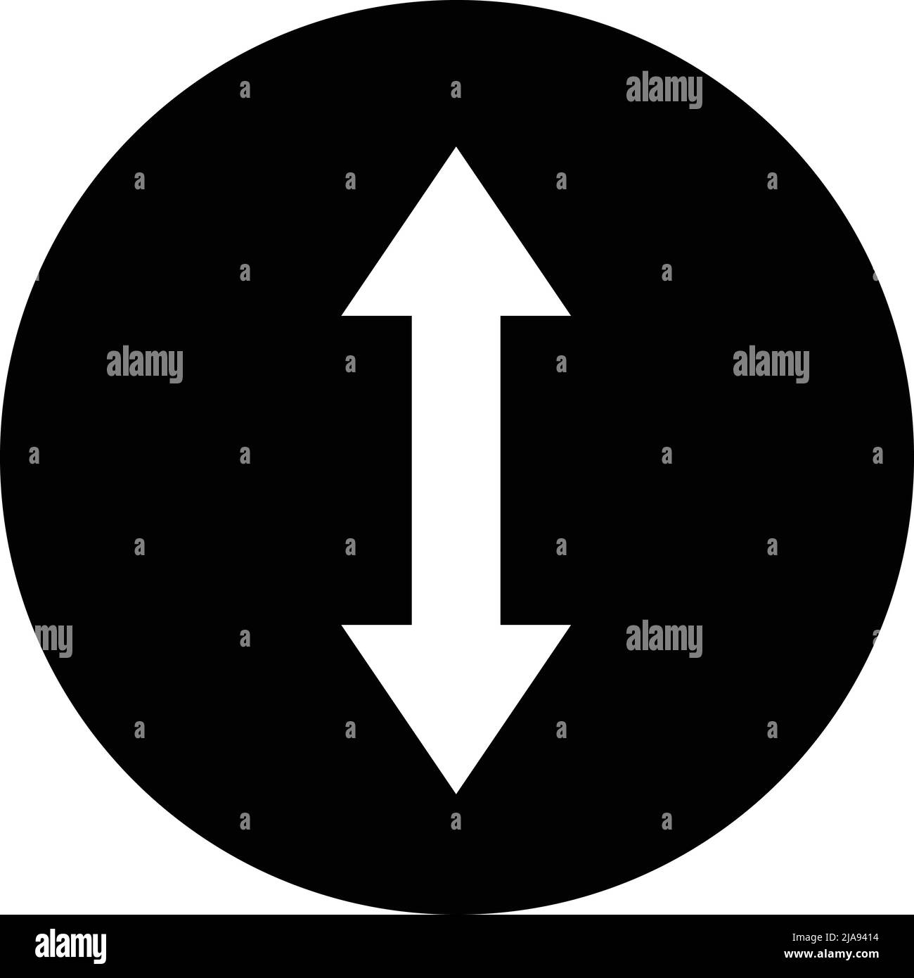 Symbole nach oben und unten. Rundvektor. Bearbeitbarer Vektor. Stock Vektor