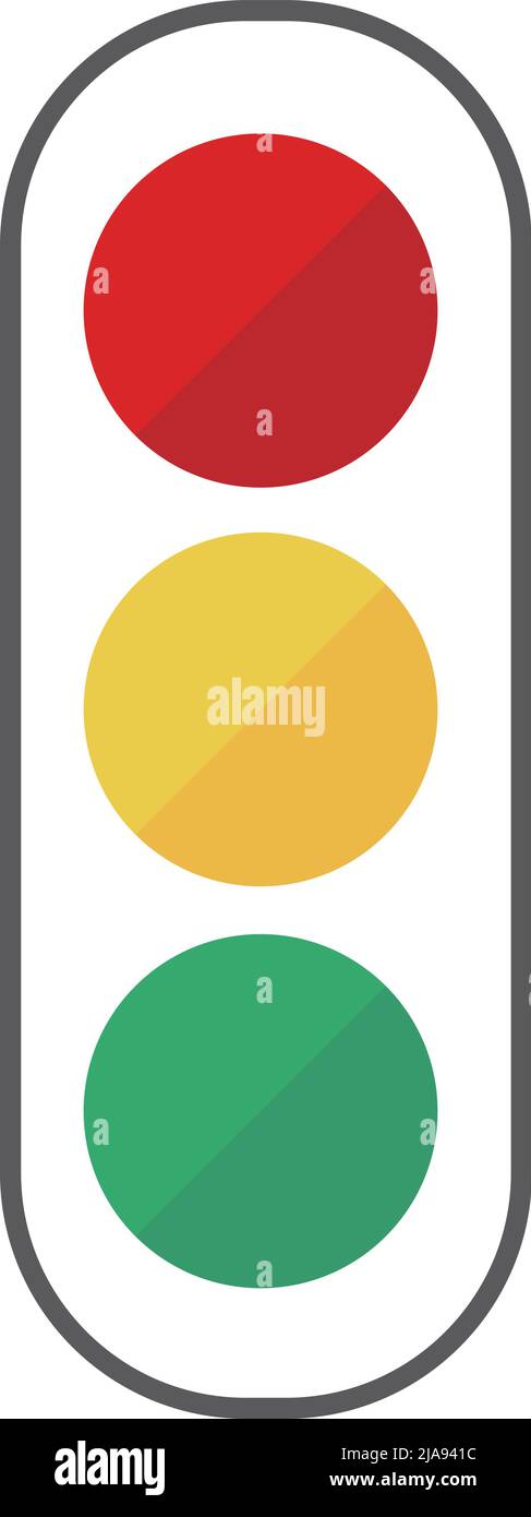 Vektorsymbol für einfaches Signal. Abbildung über den Verkehr. Bearbeitbarer Vektor. Stock Vektor