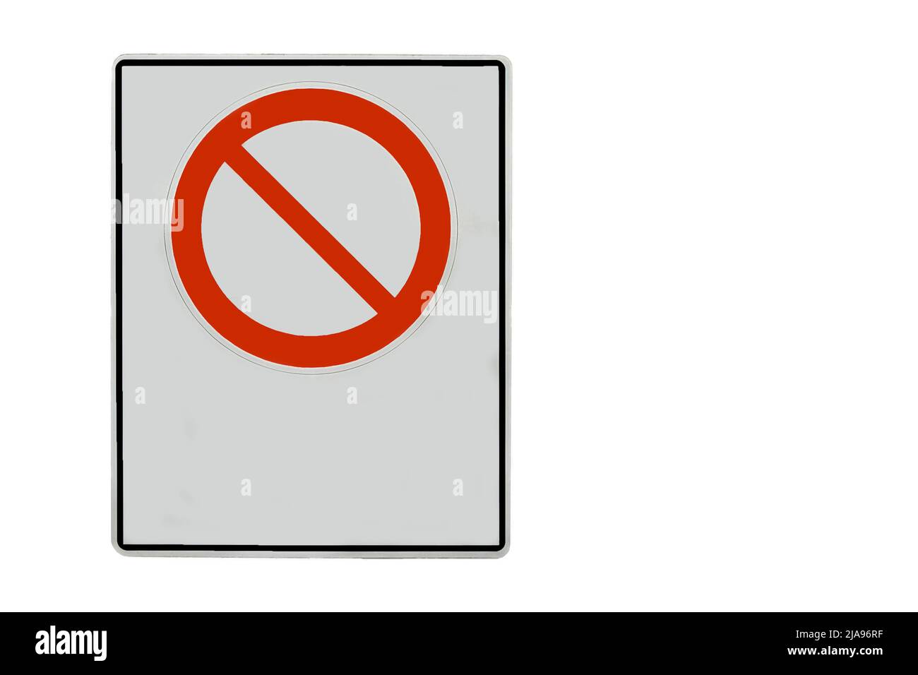 Verbotsschild - Vorlage für Ihre eigene Kennzeichnung. Stockfoto