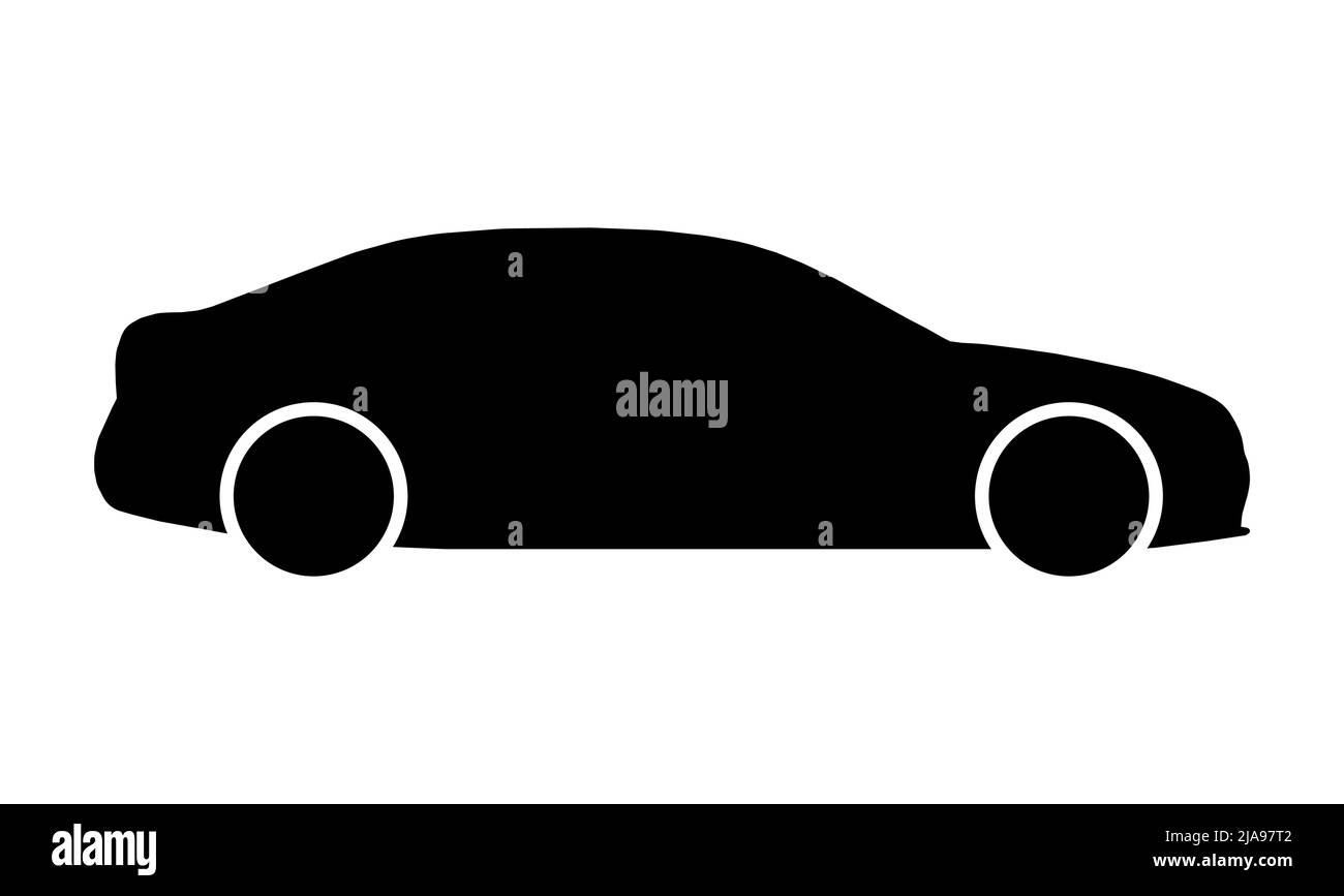 Sportwagen-Vektor-Symbol auf weißem Hintergrund Stock Vektor