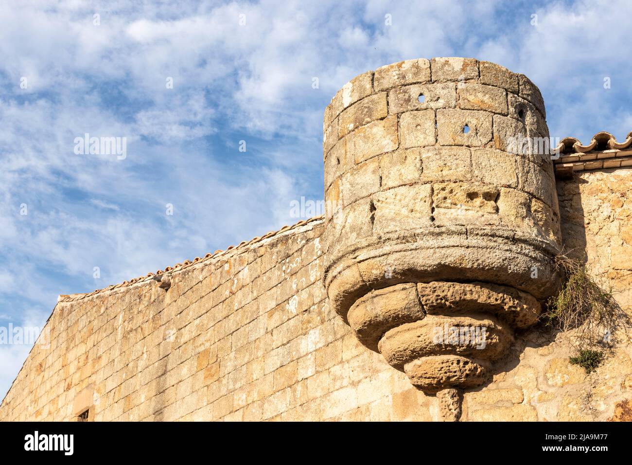 Mauer in der mittelalterlichen Stadt von Kumpels in al costa barava Stockfoto