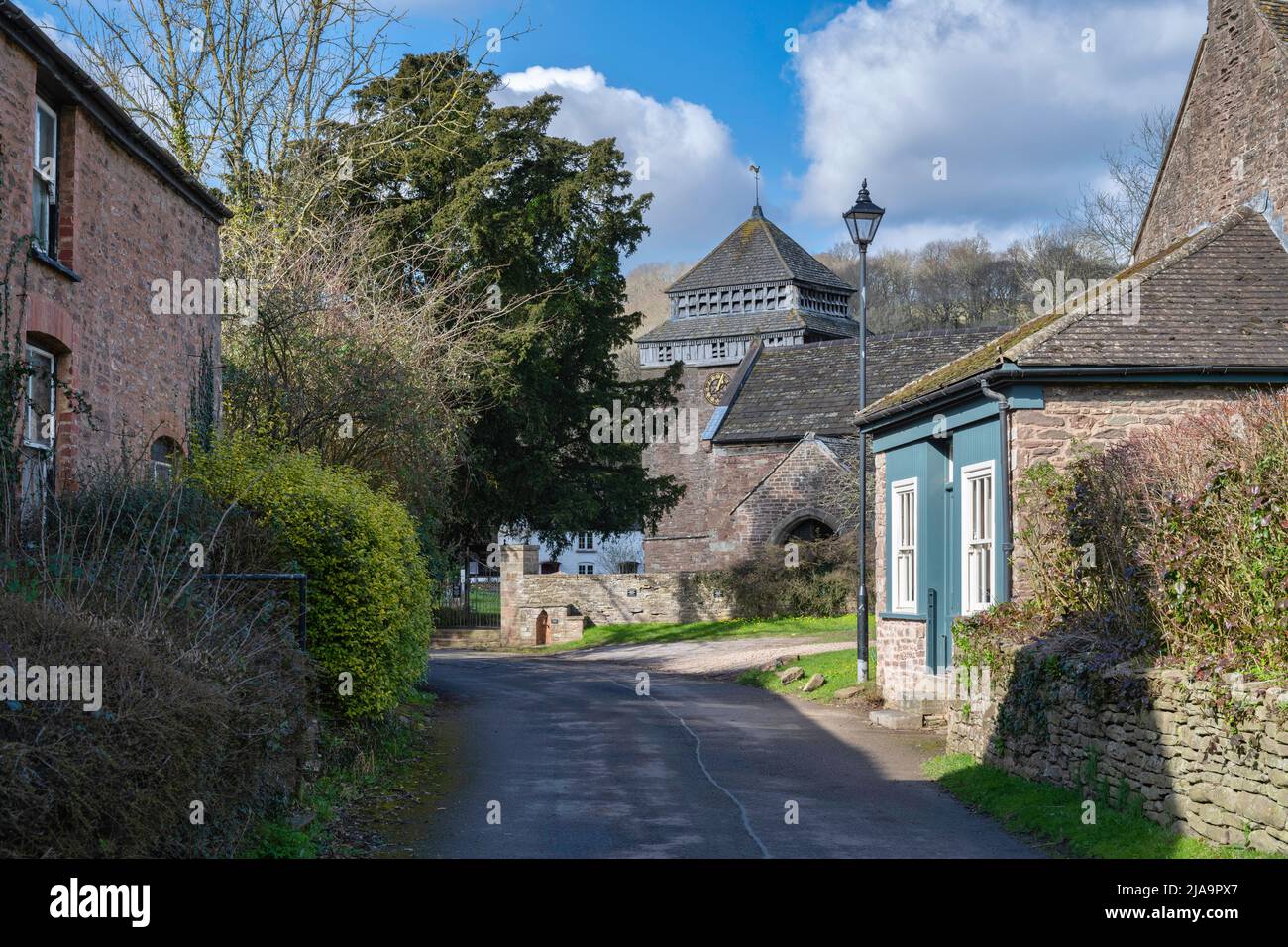 Skenfrith Village, Monmouthshire, Wales, Großbritannien. Stockfoto