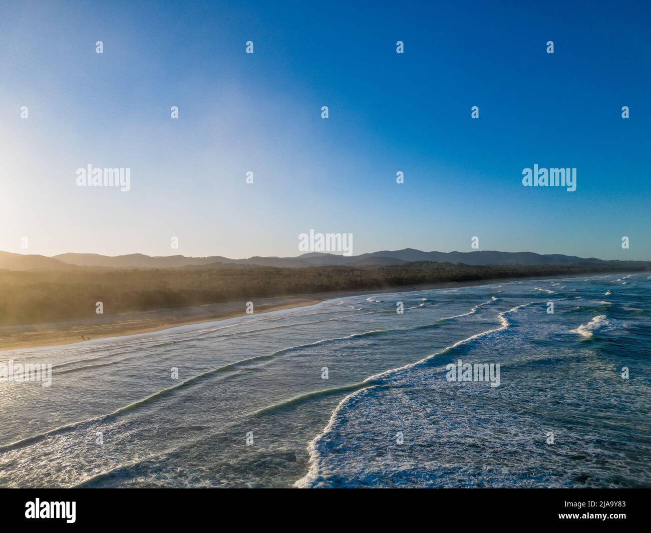 Sonnenuntergang über Coffs Harbour Stockfoto