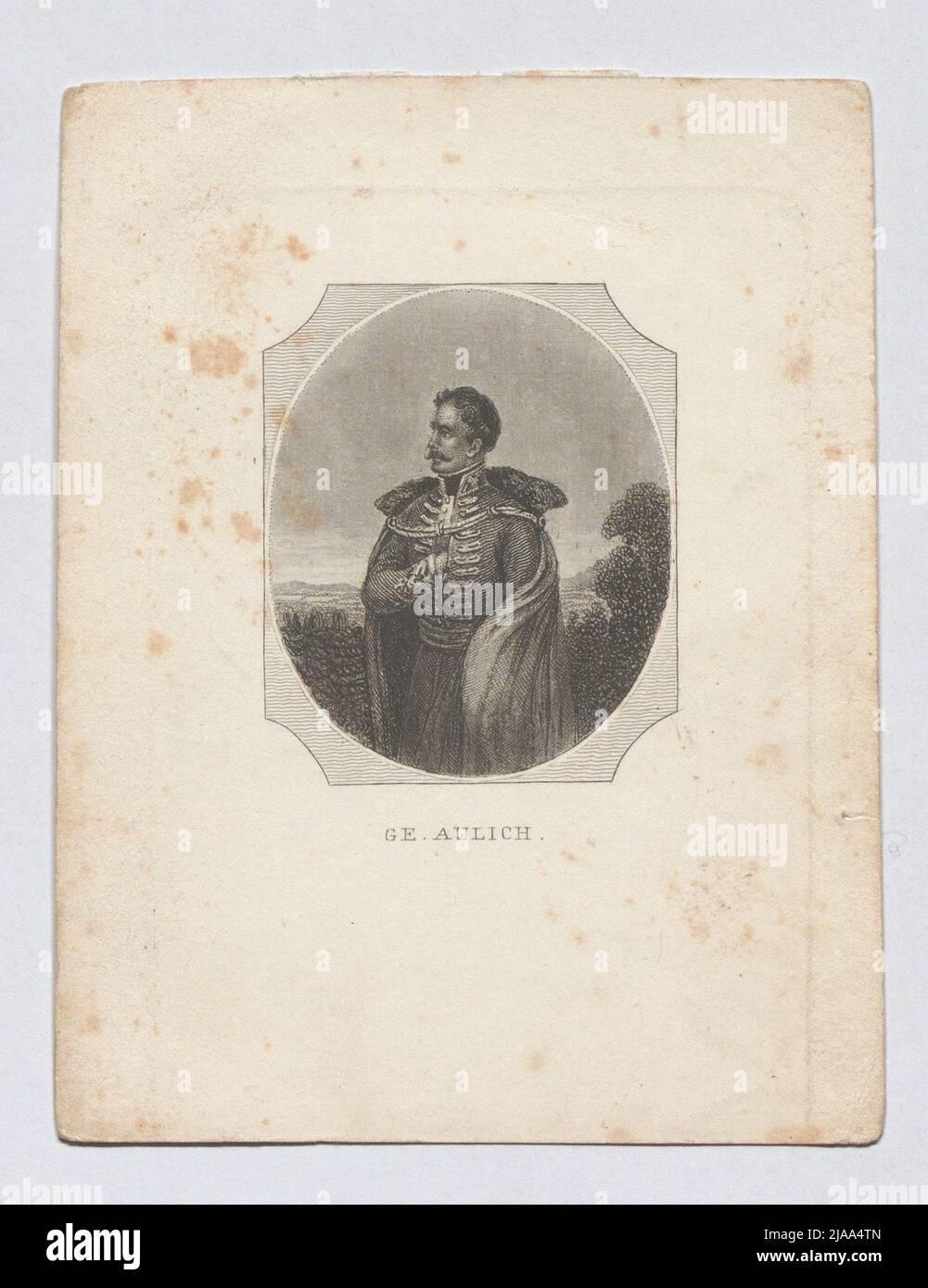 Aus einer Serie mit Porträts von Schauspielern der Ungarischen Revolution 1848/49: General Lajos Aulich (1793-1849). Unbekannt Stockfoto