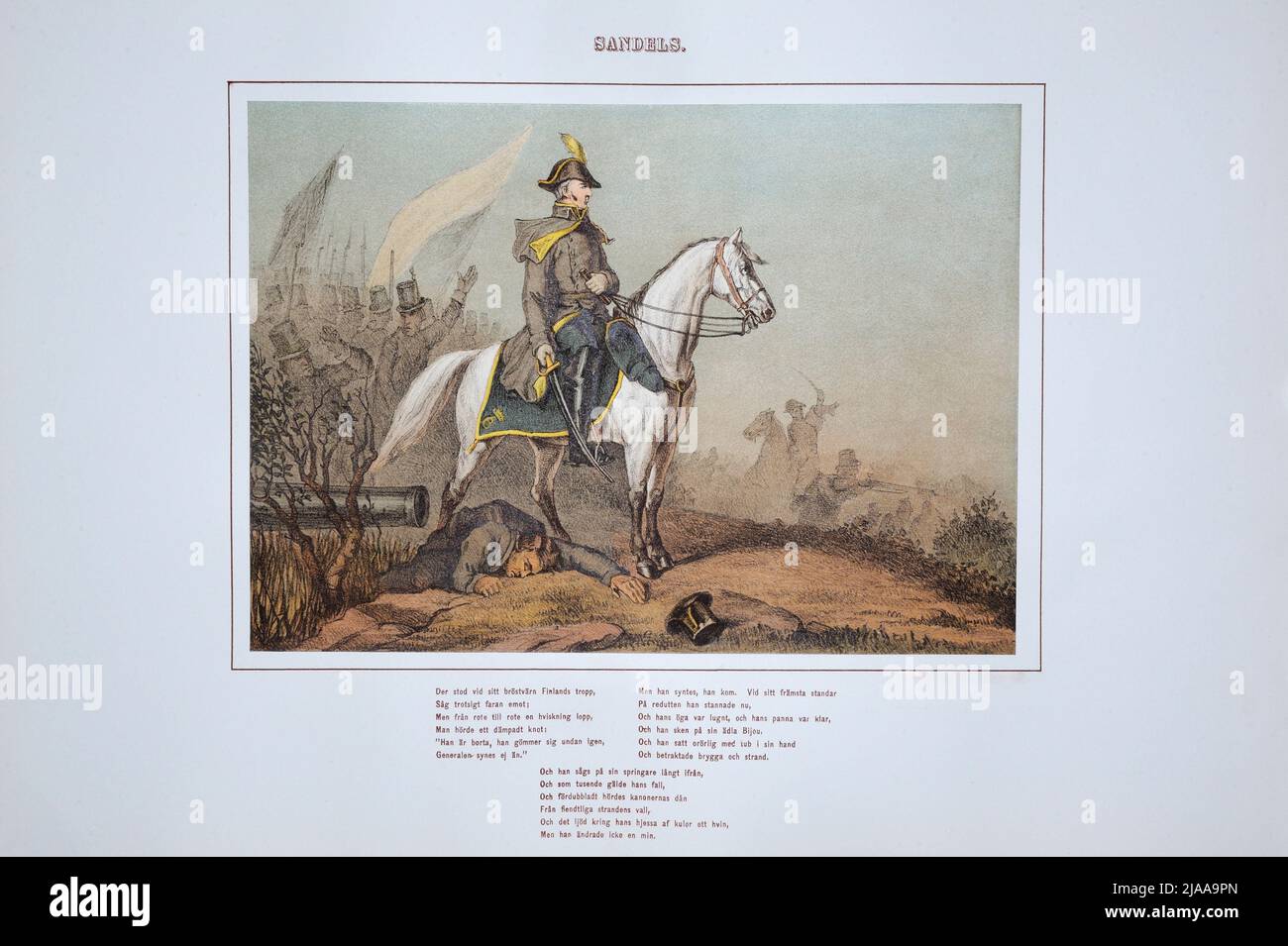 Graf, Feldmarschall, Johan August Sandels war einer der qualifiziertesten Offiziere der schwedischen Armee im Finnischen Krieg. Im Finnischen Krieg (1808–1809) am 27 Stockfoto