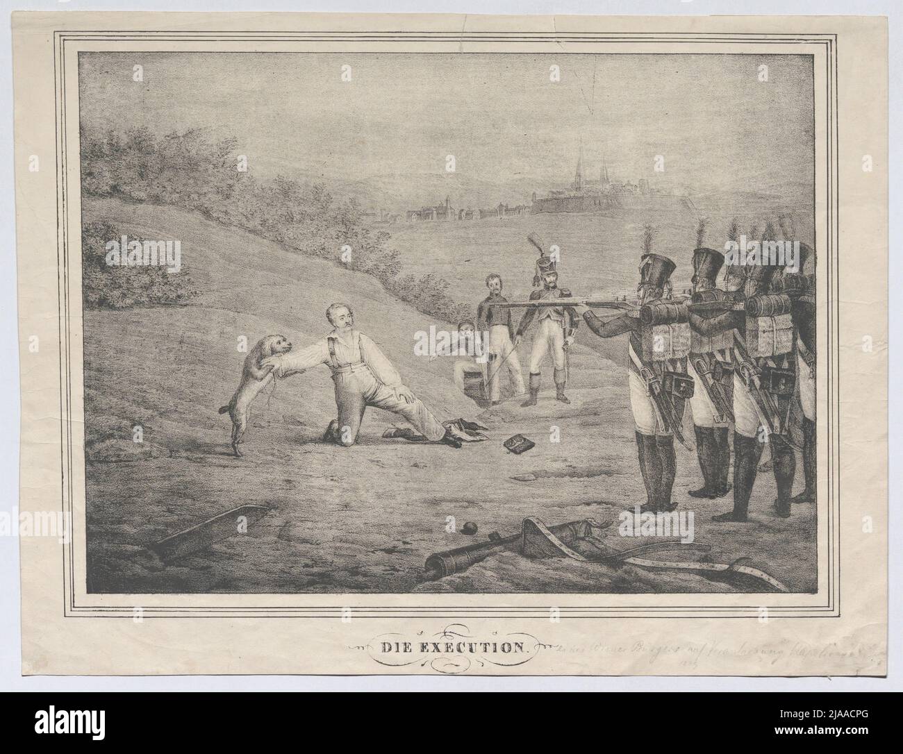 „Die Ausführung“. 'Die Hinrichtung' ('eines Wiener Bürgers auf Betreiben Napoleons'). Unbekannt Stockfoto
