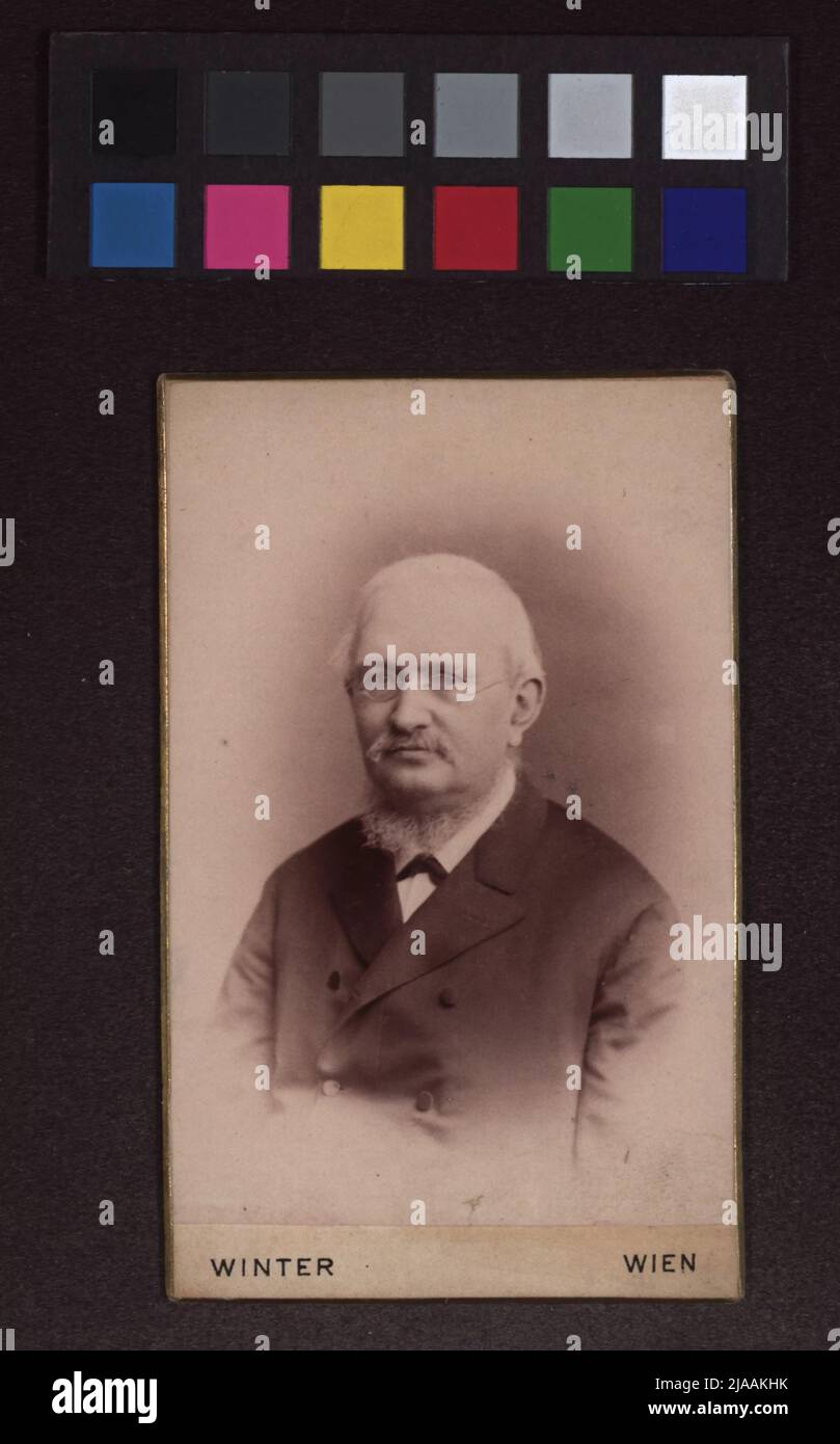 Alois Pokorny (1826-1886), Politiker, Biologe, Schuldirektor (). Moritz Ludwig Winter (1824-1899), Fotograf Stockfoto