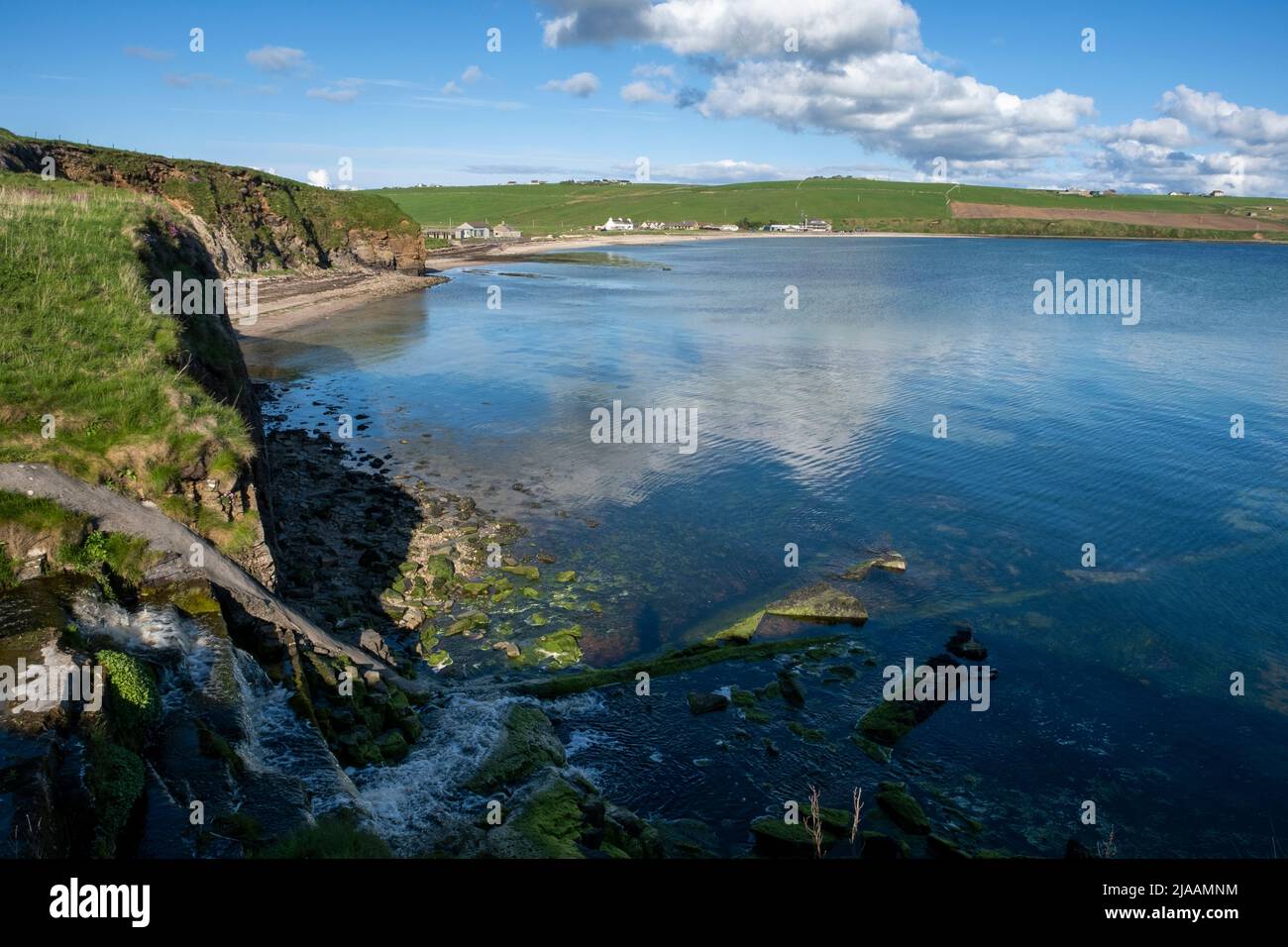 Scapa Bay, mit Blick auf Scapa Flow, Orkney Islands, Schottland Stockfoto