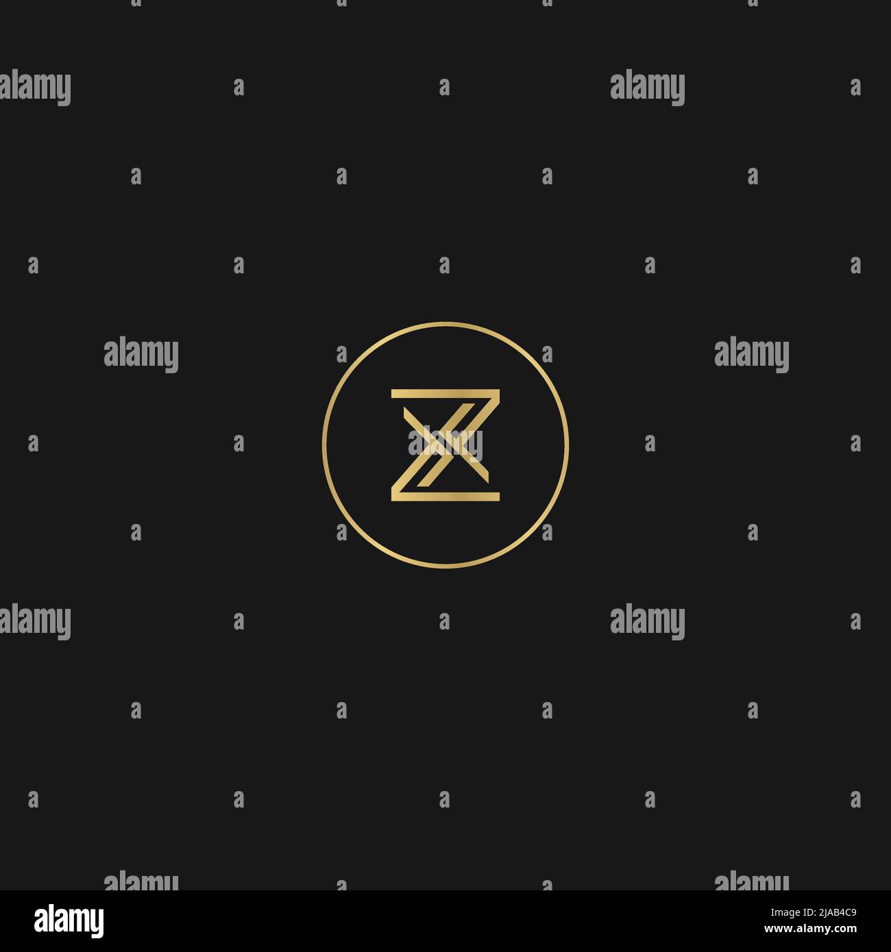 Alphabet Initialen Logo FZ, ZF, F und Z Stock Vektor