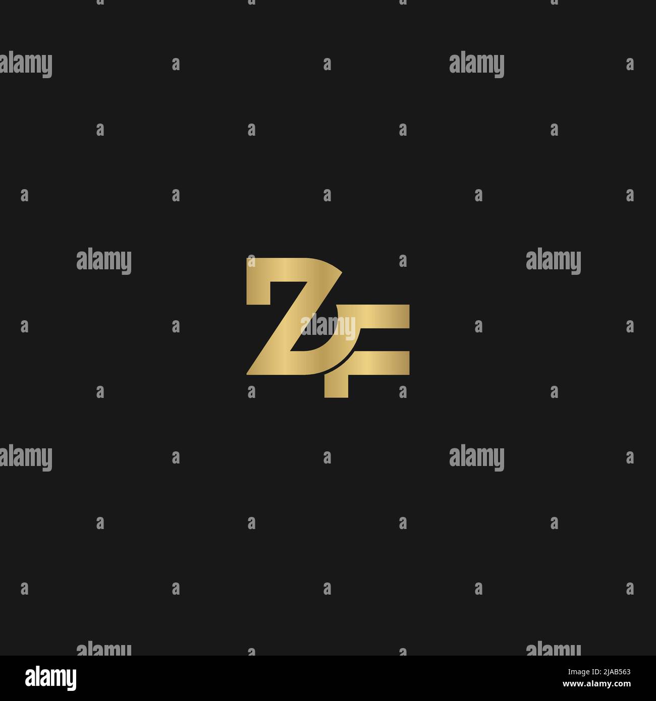 Alphabet Initialen Logo FZ, ZF, F und Z Stock Vektor