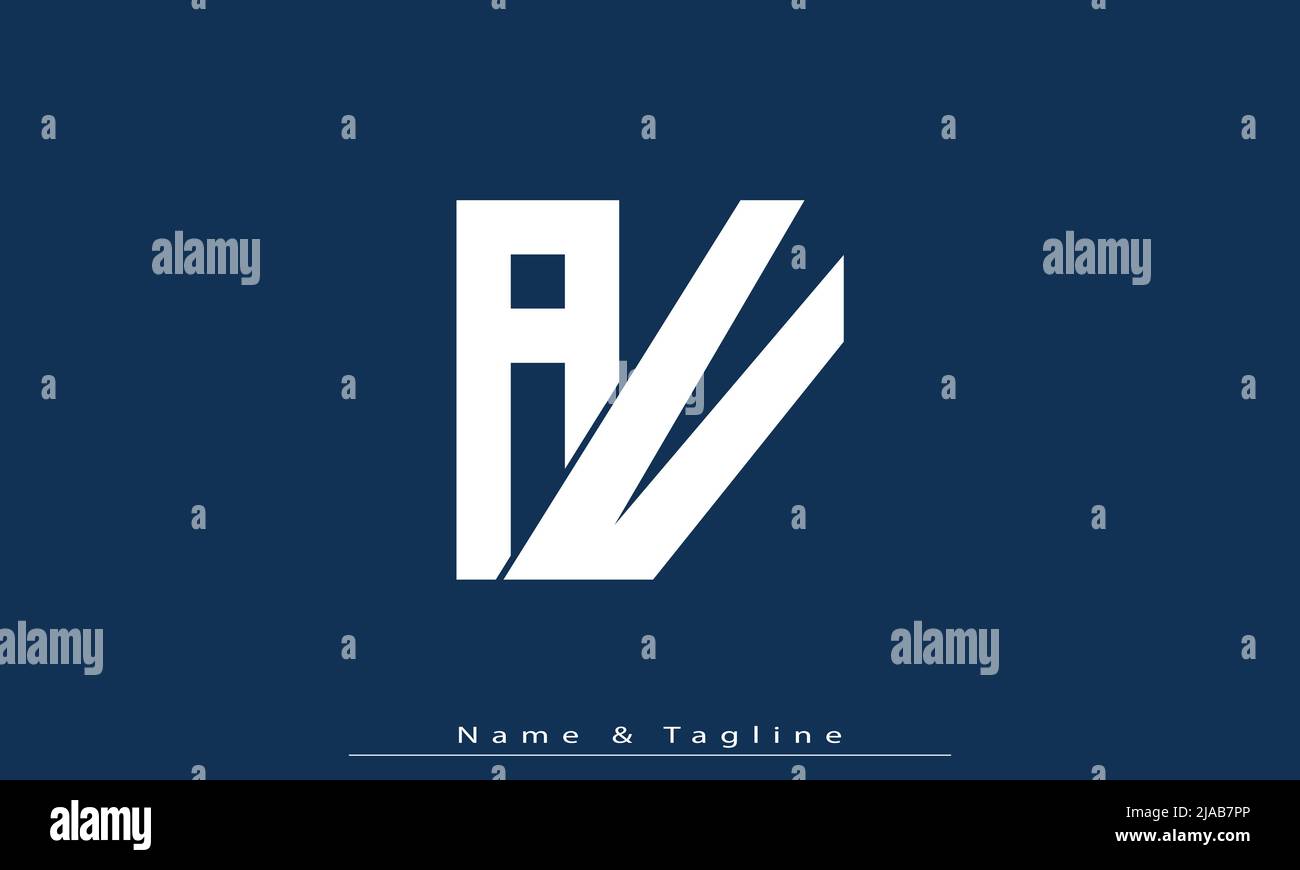 Buchstaben Buchstaben Initialen Monogramm Logo AV, VA Stock Vektor