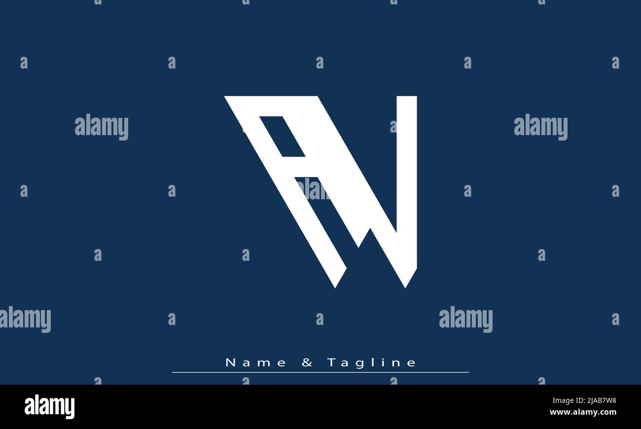 Buchstaben Buchstaben Initialen Monogramm Logo AV, VA Stock Vektor
