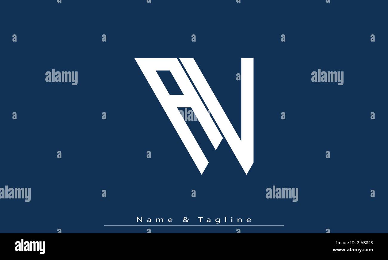 Buchstaben Buchstaben Initialen Monogramm Logo AV, VA Stock Vektor