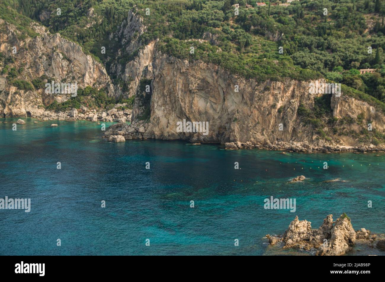 Paleokastritsa Griechenland Blick auf Korfu-Landschaft Stockfoto