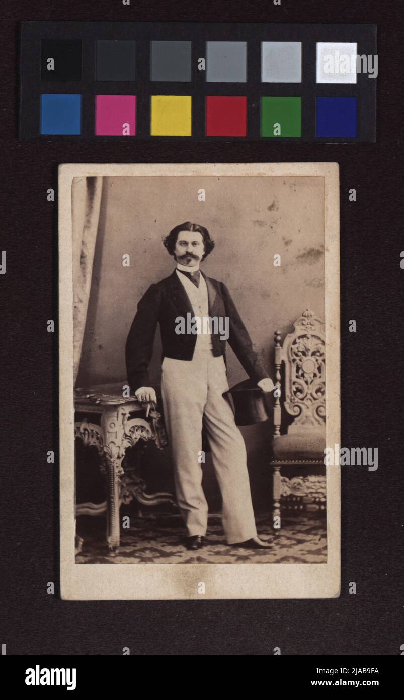 Johann Strauß, Sohn (1825-1899), Dirigent und Komponist. Ludwig Schrank (1828-1905), Fotograf Stockfoto