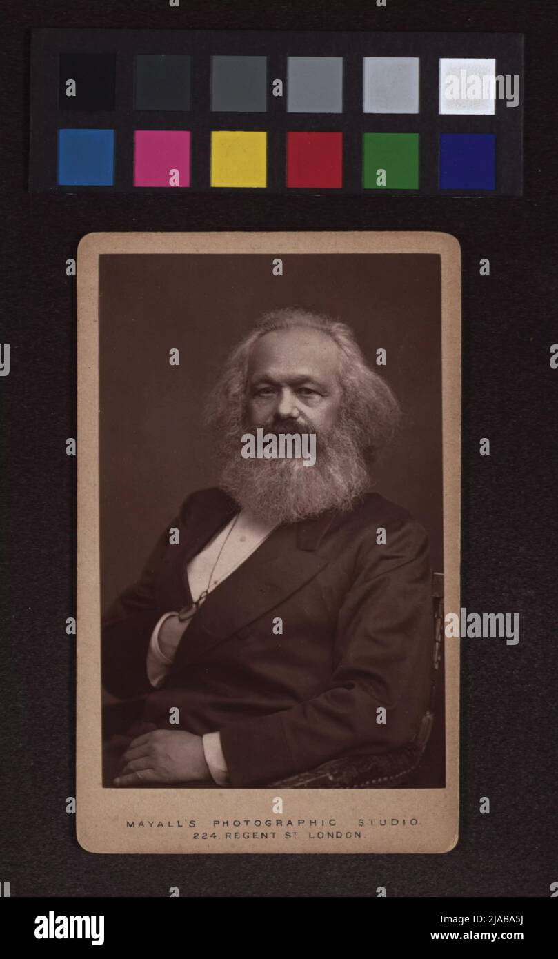 Karl Marx (1818-1883), Philosoph, Ökonom, politischer Denker. John Jabez Edwin Mayall (1813-1901), Fotostudio Stockfoto