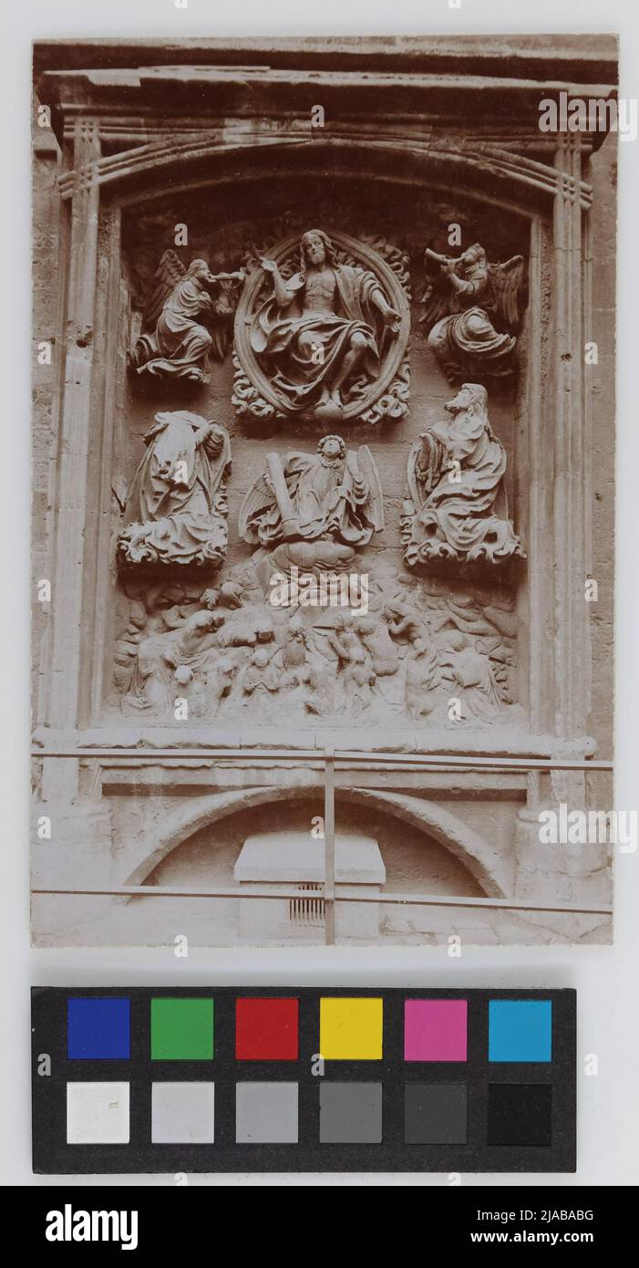 1., Stanz - draußen - Christus und die armen Seelen im Fegefeuer, Postkarte. Verlag Reinhold GGftmann & Sohn, Produzent Stockfoto