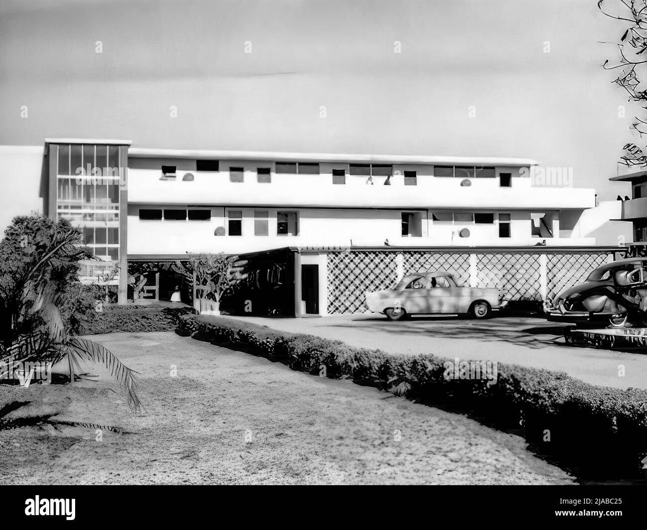 Ein Schulgebäude in Aburi, Ghana um 1959 Stockfoto