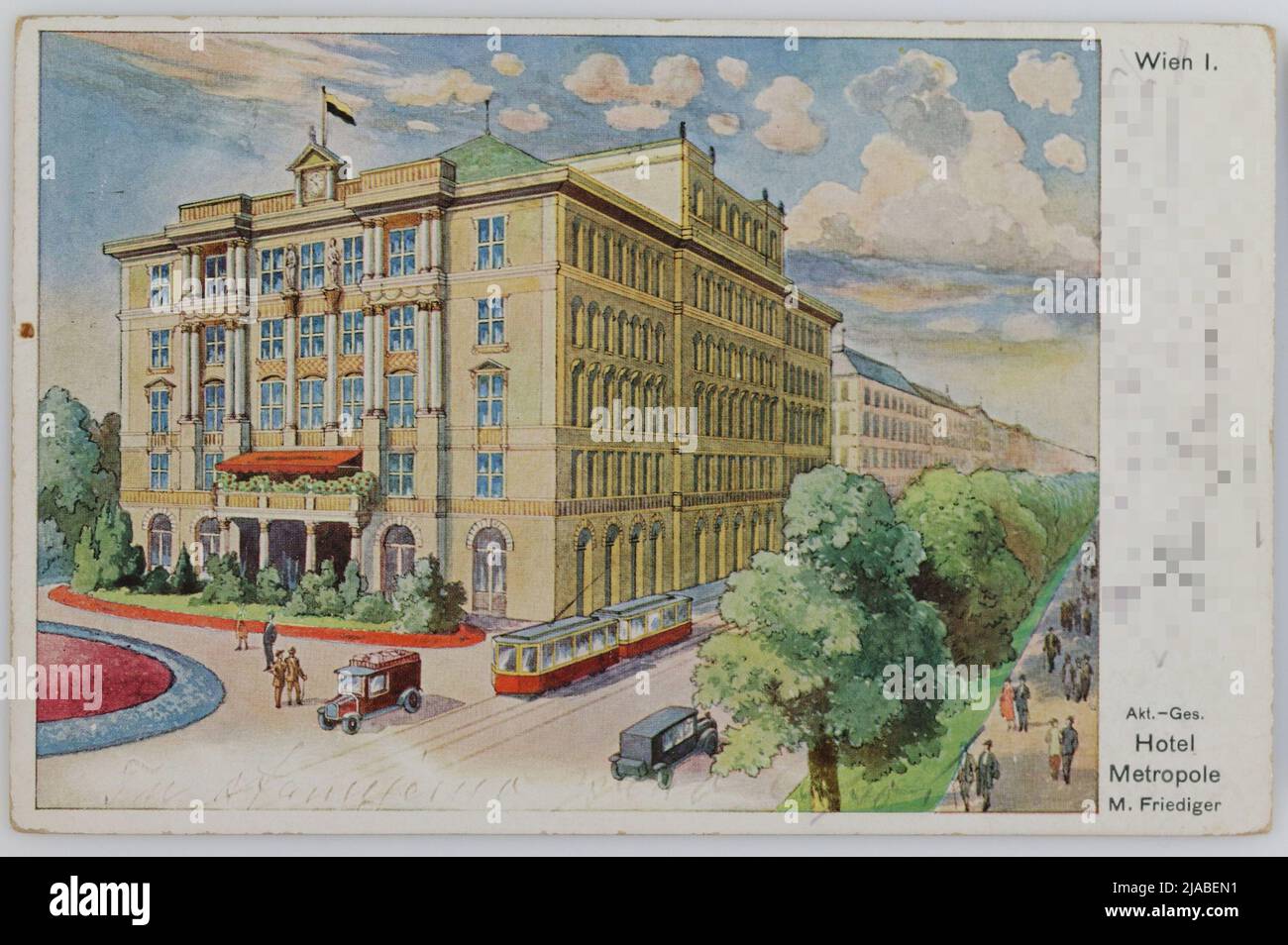 Wien I. Hotel Metropolis .. F. Bruckmann Color Light Print München, Produzent Stockfoto