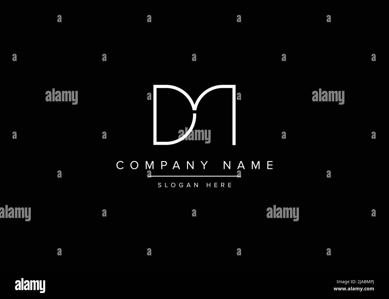 Alphabet Buchstabe Monogramm Symbol Logo DM Stock Vektor