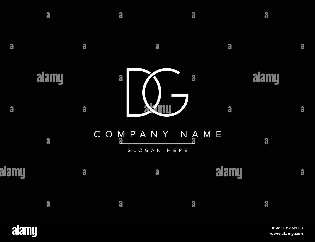 Alphabet Buchstabe Monogramm Symbol Logo DG Stock Vektor