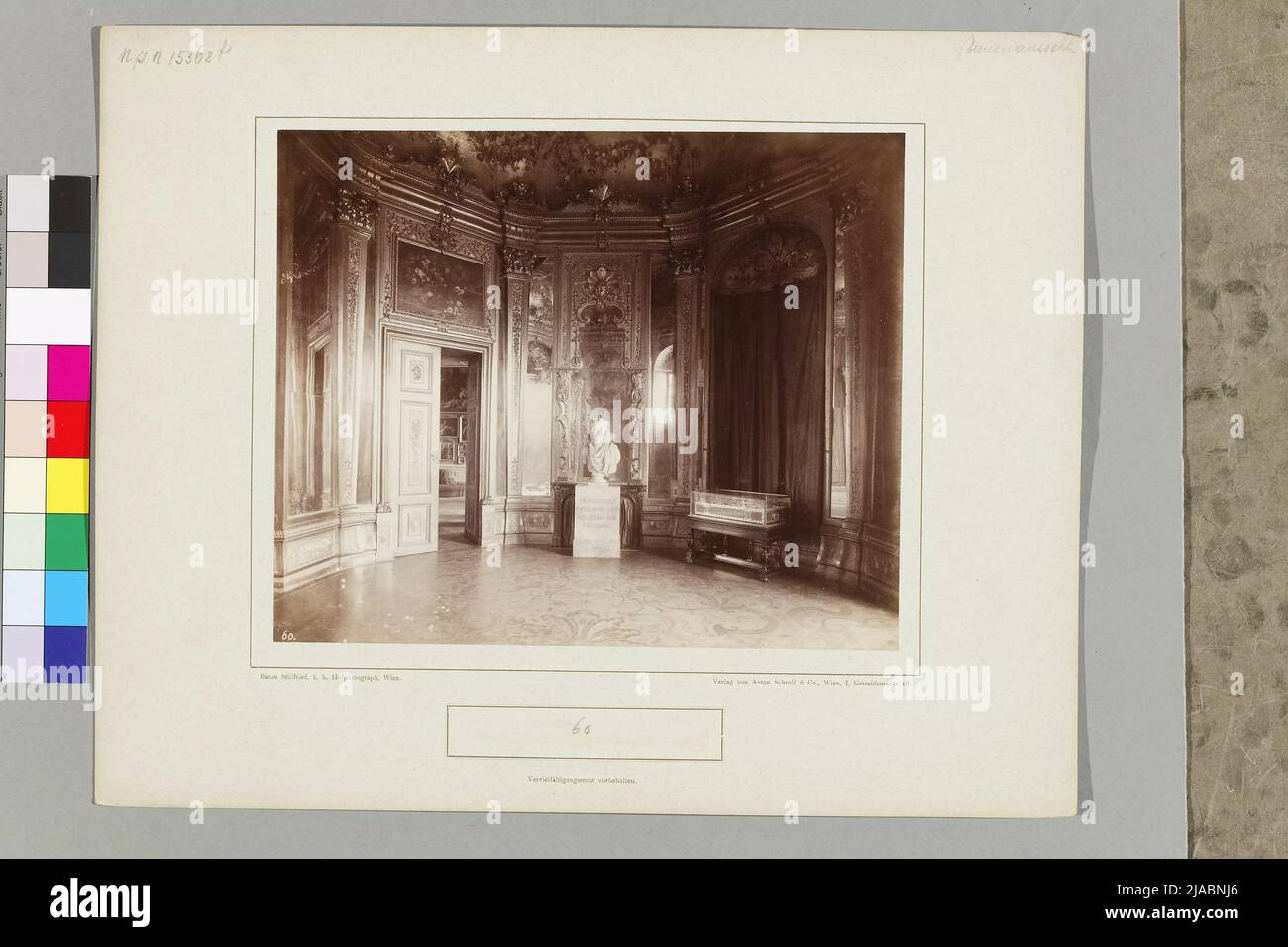 3., Oberes Belvedere - Innenansicht - Goldschrank. Anton Schroll & Co., Verlag, Raimund Stillfried von Rathenitz (1839-1911), Fotograf Stockfoto