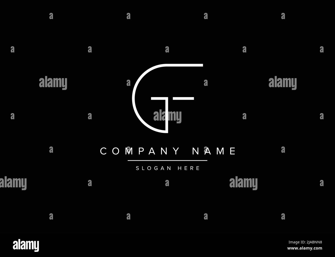 Monogramm-Logo mit Buchstabe des Buchstabens GFgf Stock Vektor