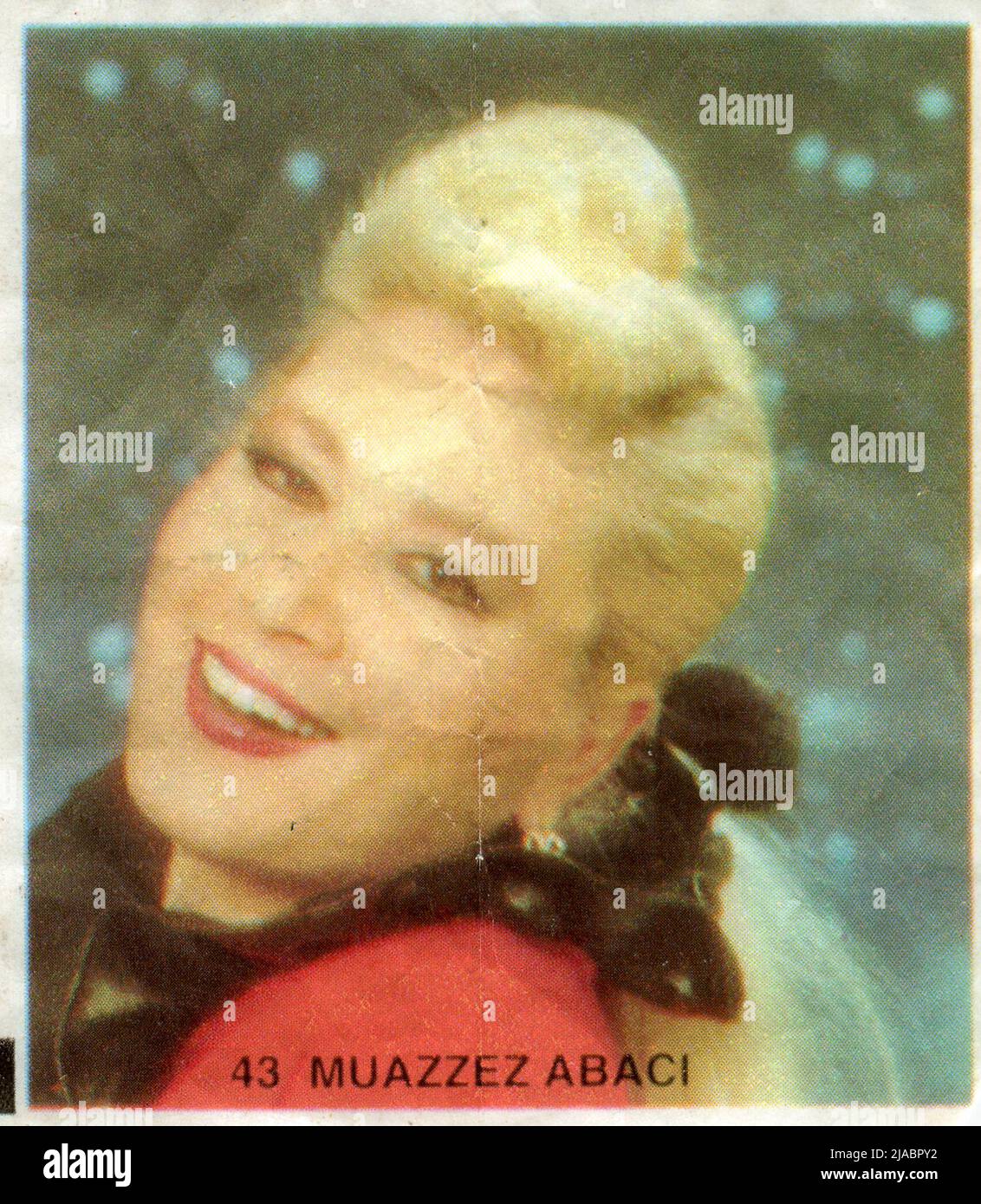 Türkischer Kaugummieinsatz. Muazzez Abaci. 1990s. Stockfoto