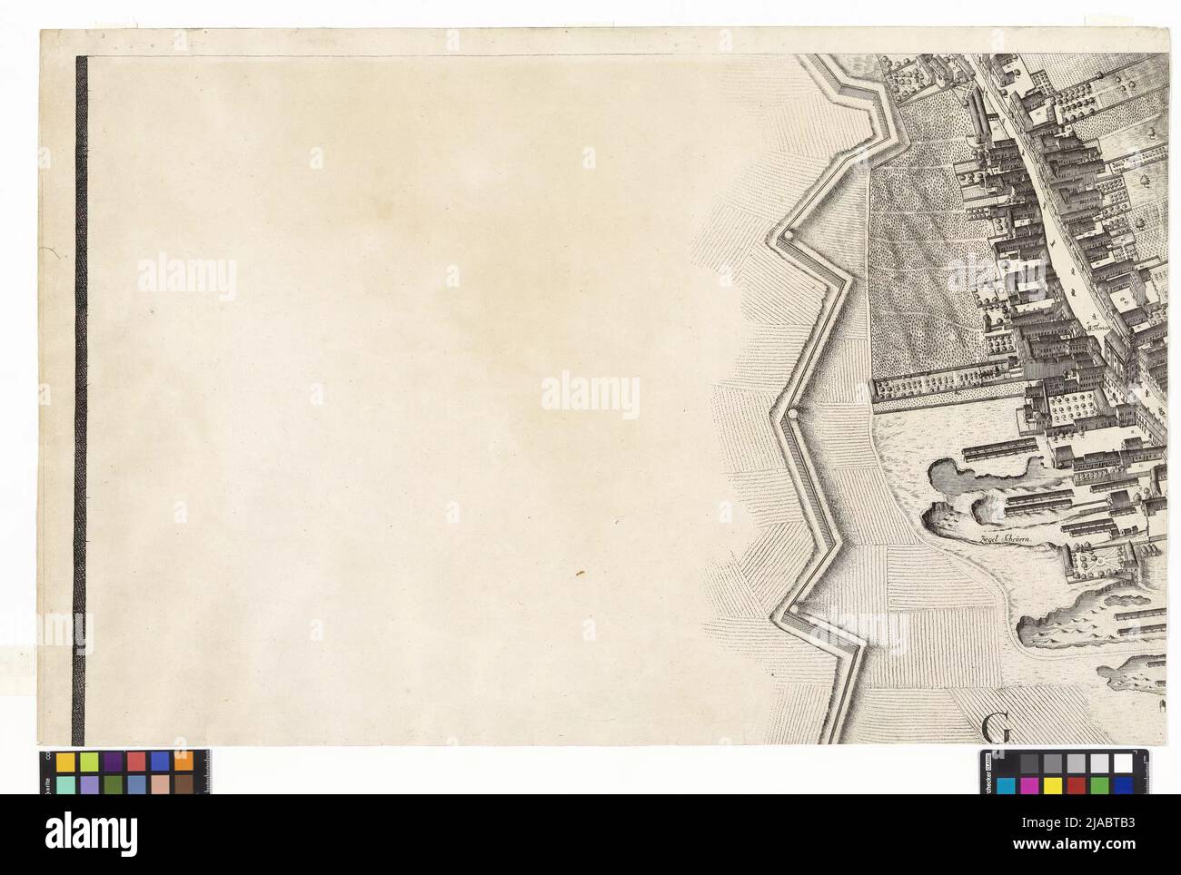 Szenografie/ oder geometrisch perspect Illustration/ Kayl: Königl: Haupt: U: Residenz Stadt/ Wienn/ in Österreich/ auf höchstem Kommando und gezogen/ von 1769 Mai Monots, bis zum letzten Oktober 1774/ ... '. Stadt Wien und ihre Vororte (24 Originalteile in 48 Blättern). Joseph Daniel von Huber (1730-1788) Stockfoto