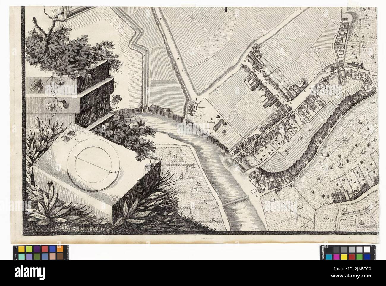 Szenografie/ oder geometrisch perspect Illustration/ Kayl: Königl: Haupt: U: Residenz Stadt/ Wienn/ in Österreich/ auf höchstem Kommando und gezogen/ von 1769 Mai Monots, bis zum letzten Oktober 1774/ ... '. Stadt Wien und ihre Vororte (24 Originalteile in 48 Blättern). Joseph Daniel von Huber (1730-1788) Stockfoto